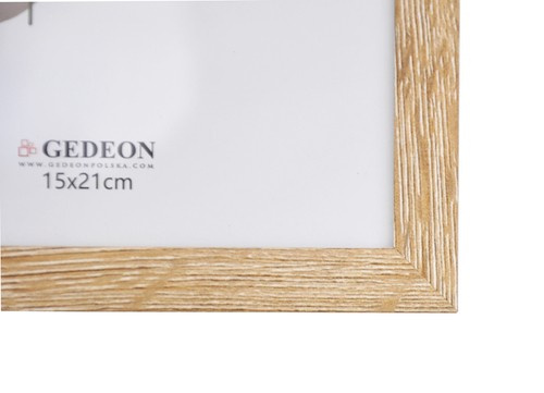 Ramka drewnopodobna - naturalna - format 15x21 cm- kolor naturalny jasny - D915