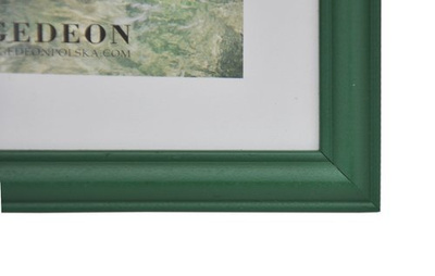 Ramka 15x21 cm Drewniana - kolor zielony - AR15