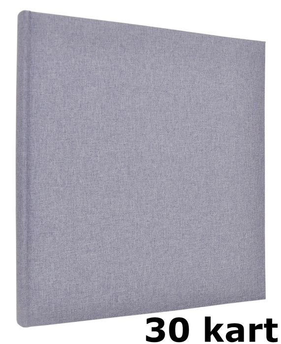 Album na zdjęcia do wklejania tradycyjny DBCL30 - LINEN GREY - Szary - 30 kart 60 stron - Kremowe karty