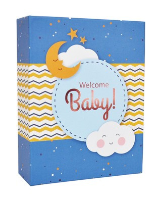Album na zdjęcia w rozmiarze 10x15 cm - 100 zdjęć do wsuwania - BABY-9 - Niebieski - dziecięcy - dla chłopca