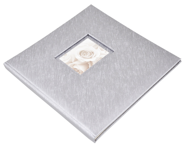 Album na zdjęcia do wklejania - tradycyjny DBCSS10 LOVE SLIVER - Srebrny - Kremowe karty - 10 kart 20 stron