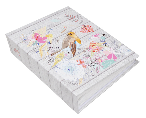 Album na zdjęcia w rozmiarze 10x15 - 304 zdjęcia do wsuwania - 10x15/304 NEW FLORID  - kremowy - Kwiatki/ptaszki