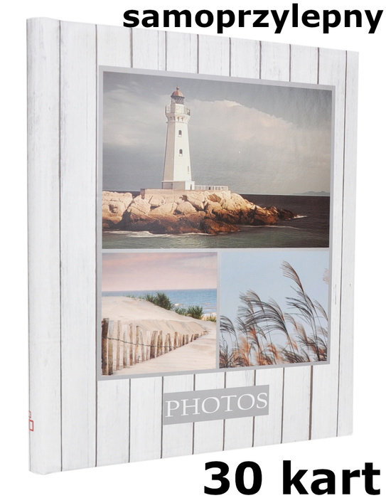 Album na zdjęcia samoprzylepny 30 kart 60 stron - BEACH - zdjęcia pod folię - kremowy - widoczki