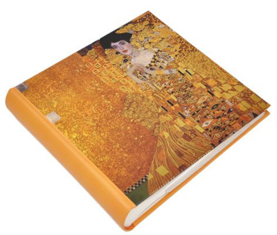 Album na 200 zdjęć w rozmiarze 10x15 cm - pomarańczowy - Adele - obraz - Gustaw Klimt