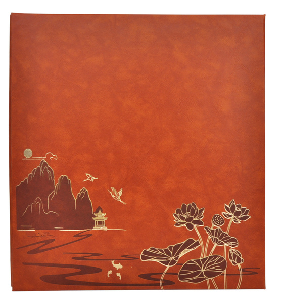 Wyrafinowany Album na 500 zdjęć do wsuwania w formacie 10x15 cm - 10x15/500 LOTUS POND BROWN- brązowy - ekoskóra