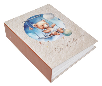 Album na 304 zdjęcia do wsuwania w rozmiarze 10x15 cm - 10x15/304 OH BABY - klejony - brązowy - dziecięcy