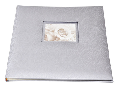 Album na zdjęcia do wklejania - tradycyjny DBCSS10 LOVE SLIVER - Srebrny - Kremowe karty - 10 kart 20 stron