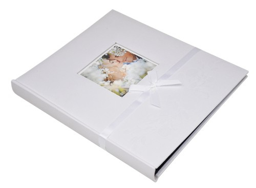 Album na zdjęcia do wklejania 20 kart 40 stron - tradycyjny DBCS20 Happy - ecru - czarne karty - ślub komunia chrzest