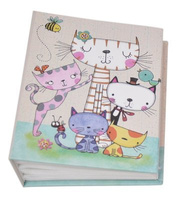 Album na 100 zdjęć do wsuwania w rozmiarze 10x15 cm - 10x15/100 CATS - Kolorowy - kolorowe kotki