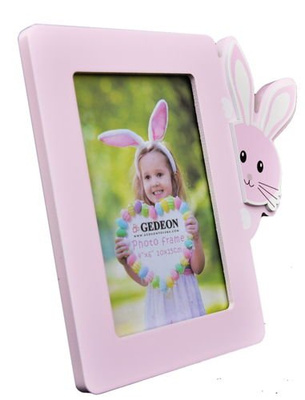 Ramka dziecięca 10x15 B1046 - różowa - króliczek
