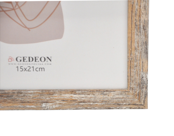 Ramka drewnopodobna - naturalna - format 15x21 cm- kolor naturalny postarzany - D2115