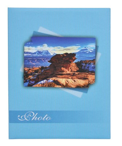 Album na zdjęcia 200 zdjęć w rozmiarze 10x15 cm  NATUR-MIX - 10x15/200 - klejony - niebieski - widoczki