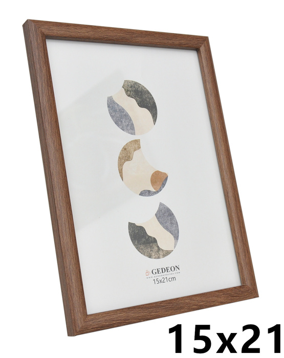Ramka drewnopodobna - naturalna - format 15x21 cm- kolor brązowy - K215 - drewno okleinowane