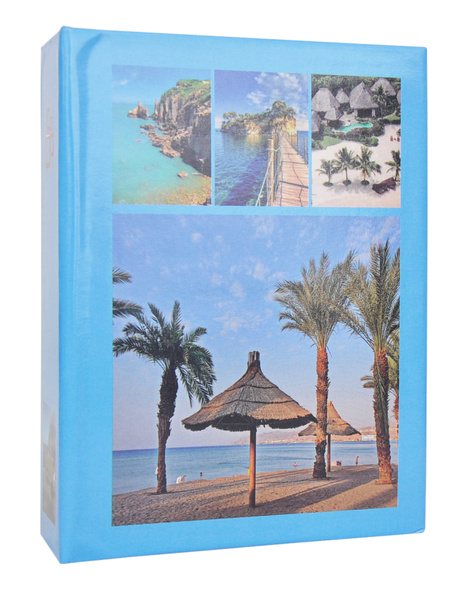 Album na 100 zdjęć w rozmiarze 10x15 cm do wsuwania - 10x15/100 SUM - klejony - Niebieski - widoczki