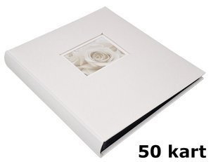 Album na zdjęcia do wklejania tradycyjny - 50 kart JUST LOVE - Kremowy - CZARNE KARTY