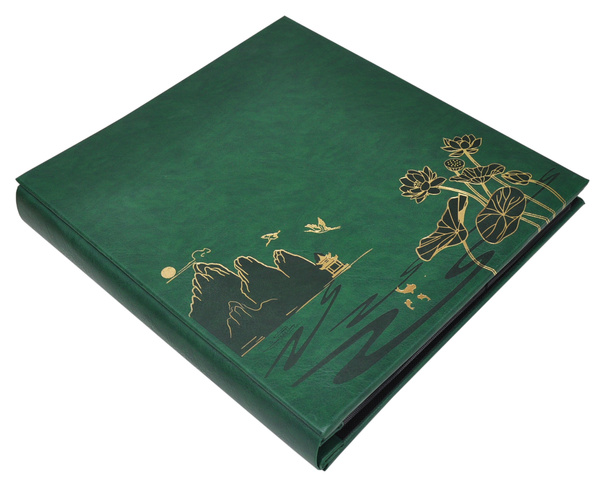 Wyrafinowany Album na 500 zdjęć do wsuwania w formacie 10x15 cm - 10x15/500 LOTUS POND GREEN - szmaragdowozielony - ekoskóra