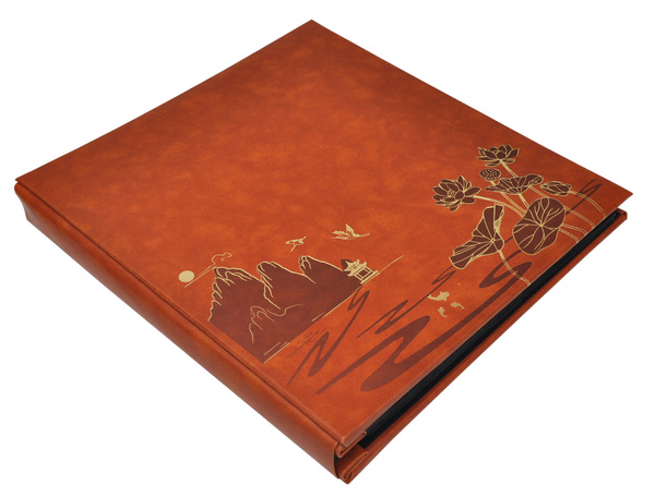 Wyrafinowany Album na 500 zdjęć do wsuwania w formacie 10x15 cm - 10x15/500 LOTUS POND BROWN- brązowy - ekoskóra