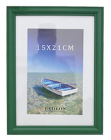 Ramka 15x21 cm Drewniana - kolor zielony - AR15