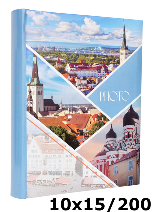Album na zdjęcia w rozmiarze 10x15 cm - 200 zdjęć do wsuwania - Travel View - niebieski - widoki
