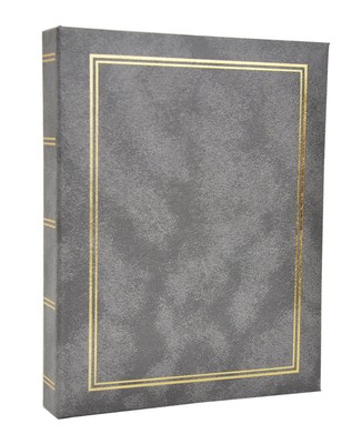 Album na 36 zdjęć w rozmiarze 15x21 cm do wsuwania 15x21/36 CLASSIC- szary - złota ramka