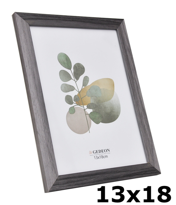 Ramka drewnopodobna - naturalna - format 13x18 cm- kolor grafitowy - D1913