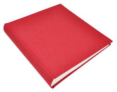 Album na zdjęcia do wklejania tradycyjny DBCL50 - LINEN MAGENTA- Czerwony - 50 kart 100 stron - Kremowe karty