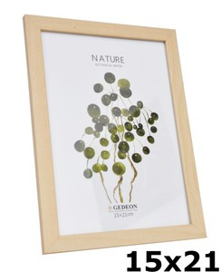 Ramka drewnopodobna - naturalna - format 15x21 cm- kolor naturalny jasny -D615
