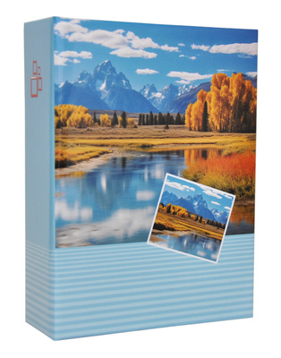 Album na 100 zdjęć w rozmiarze 10x15 cm do wsuwania - 10x15/100 AUTUMN - klejony - niebieski - jesienne widoczki