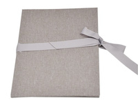 Album na zdjęcia harmonijka jamnik na 12 zdjęć w rozmiarze 15x21 cm -  LINEN BEIGE - Beżowy - materiał - płótno