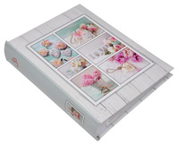 Album na zdjęcia w rozmiarze 10x15 cm - 200 zdjęć do wsuwania - BRIGHT - Zielony grzbiet - kwiaty