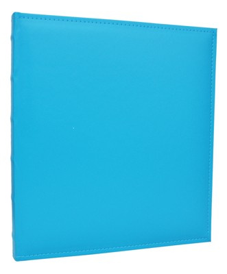 Album tradycyjny na zdjęcia do wklejania - DBCL30 BLUE - Niebieski - 30 kart - 60 stron Kremowe Karty - ekoskóra
