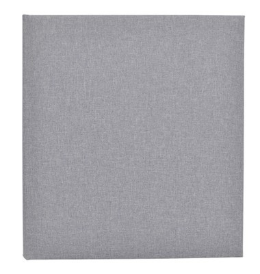 Album na zdjęcia do wklejania tradycyjny DBCL50 - LINEN GREY - Szary - 50 kart 100 stron - CZARNE KARTY