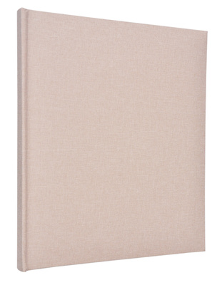 Album na zdjęcia do wklejania - tradycyjny DBCS20 LINEN CREAM - Kremowy - Czarne karty - 40 kart 20 stron - materiałowa okładka