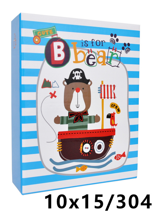 Album na 304 zdjęcia do wsuwania w rozmiarze 10x15 cm - 10x15/304 BABY 13 - klejony - niebieski - dziecięcy