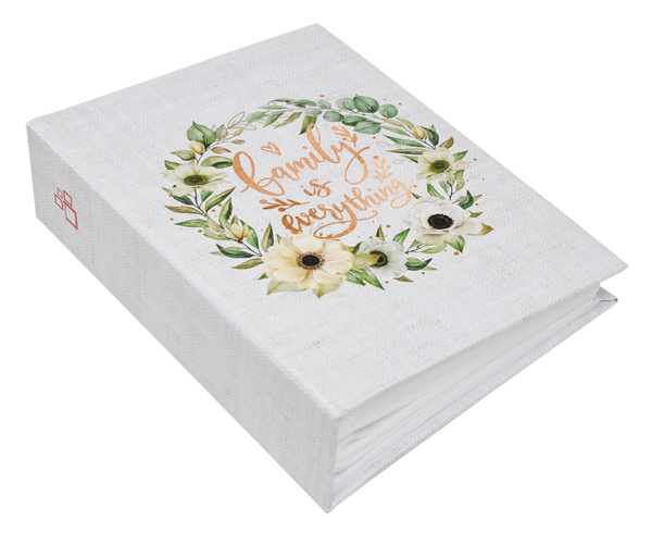 Album na zdjęcia 304 zdjęcia w rozmiarze 10x15 cm  LOVE FLOWER - 10x15/304 - klejony - kremowy - kwiecisty motyw