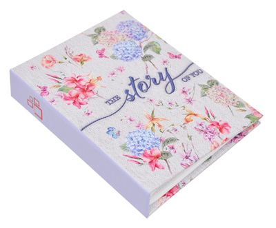 Album na zdjęcia do wsuwania zdjęcia w formacie 10x15 cm - Album na 36 zdjęć - FLOWER STORY - Fioletowo-kremowy