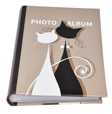 Album na 200 zdjęć w formacie 10x15 cm do wsuwania - 10x15/200 BLACK&WHITE- beżowy - kotki