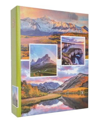 Album na zdjęcia w rozmiarze 10x15 - 200 zdjęć do wsuwania - 10x15/200 SEP - zielony - widoczki 