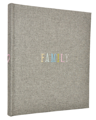 Album na zdjęcia do wklejania - tradycyjny DBCS20 ART97 - szary - Czarne karty - 40 kart 20 stron - materiałowa okładka