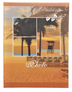 Album na 36 zdjęć do wsuwania w rozmiarze 13x18 cm - 13x18/36 Lato - Brązowy - wakacyjny motyw - klejony