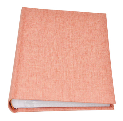 Album na zdjęcia w rozmiarze 10x15 cm - 200 zdjęć do wsuwania - LINEN NUTMEG - łososiowy - płótno