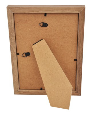 Ramka na zdjęcia drewnopodobna - naturalna - format 15x21 cm- kolor naturalnego drewna - DC15 - szklana szybka - okleina mdf