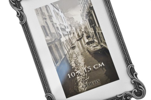 Mosiężna ramka na zdjęcia w formacie 10x15 cm - kolor srebrny  - RM2446S