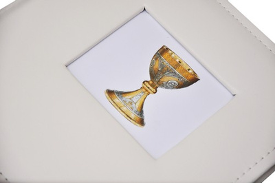Album na zdjęcia w rozmiarze 10x15 cm - 200 zdjęć do wsuwania - WHITE - Biały - motyw komunijny