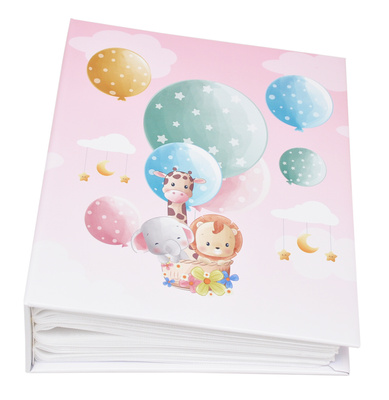 Album na 304 zdjęcia do wsuwania w rozmiarze 10x15 cm - 10x15/304 BABY 02 - klejony - różowy - dziecięcy
