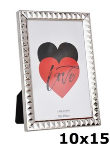 Ramka aluminiowa 10x15cm - srebrna/chromowana - sso10 - szklana szybka