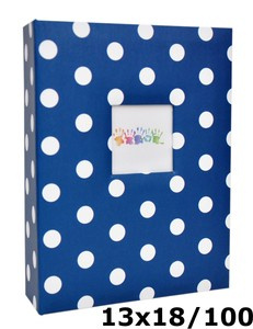 Album na 100 zdjęć do wsuwania w rozmiarze 13x18 cm - 13x18/100 DOTS - Granatowy