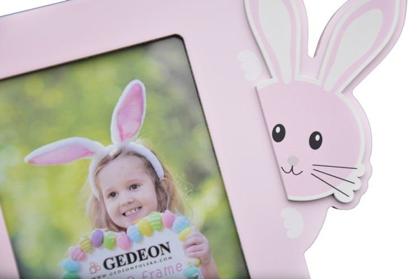 Ramka dziecięca 10x15 B1046 - różowa - króliczek