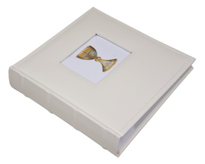 Album na zdjęcia w rozmiarze 10x15 cm - 200 zdjęć do wsuwania - WHITE - Biały - motyw komunijny