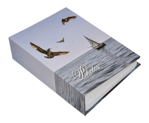 Album na 100 zdjęć w rozmiarze 10x15 cm do wsuwania - 10x15/100 WATER - klejony - woda - ptaki - żaglówka